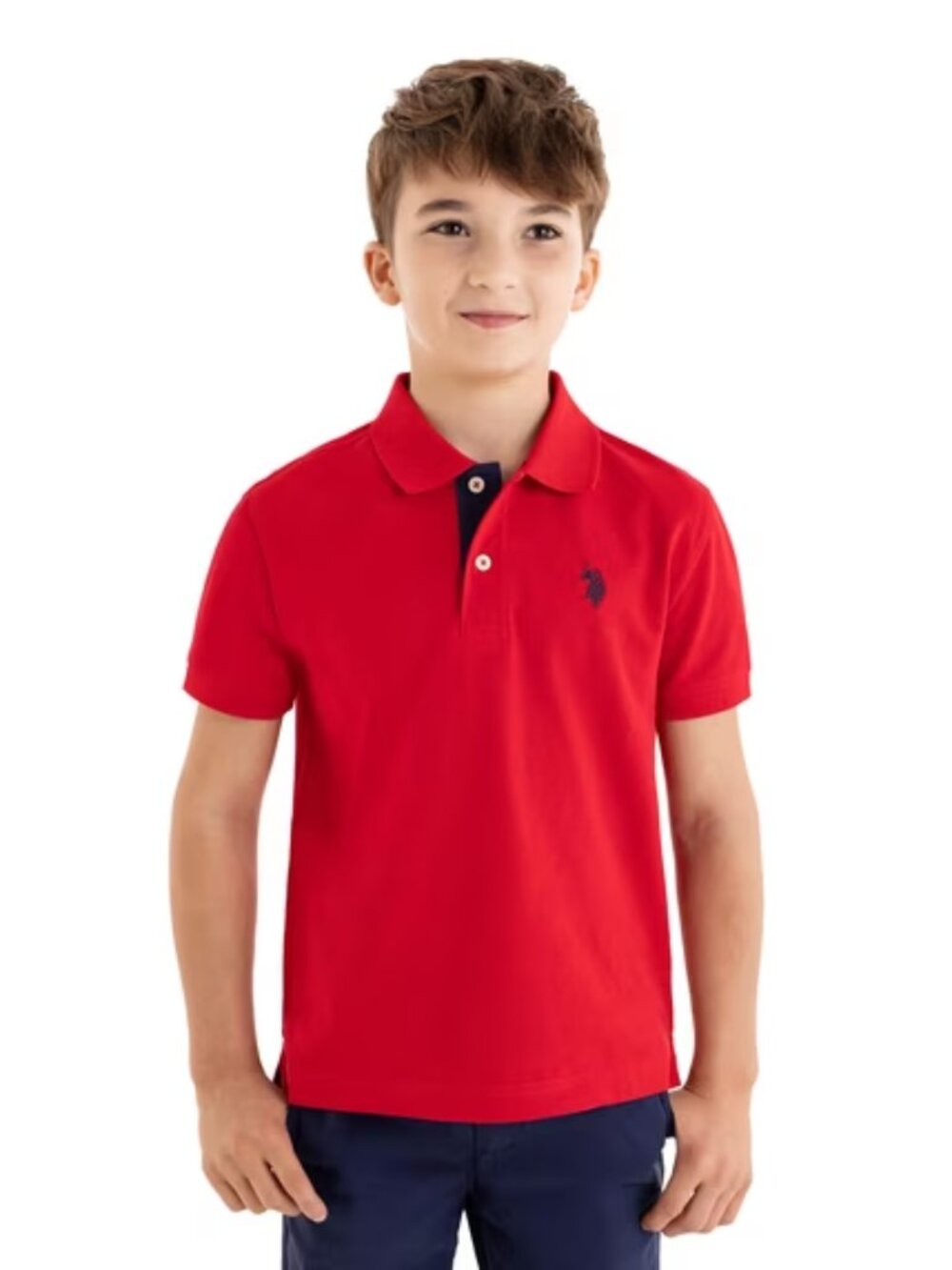 US Polo Assn Shirt Youth Short Sleeve Polo Size XXL (18) Cotton